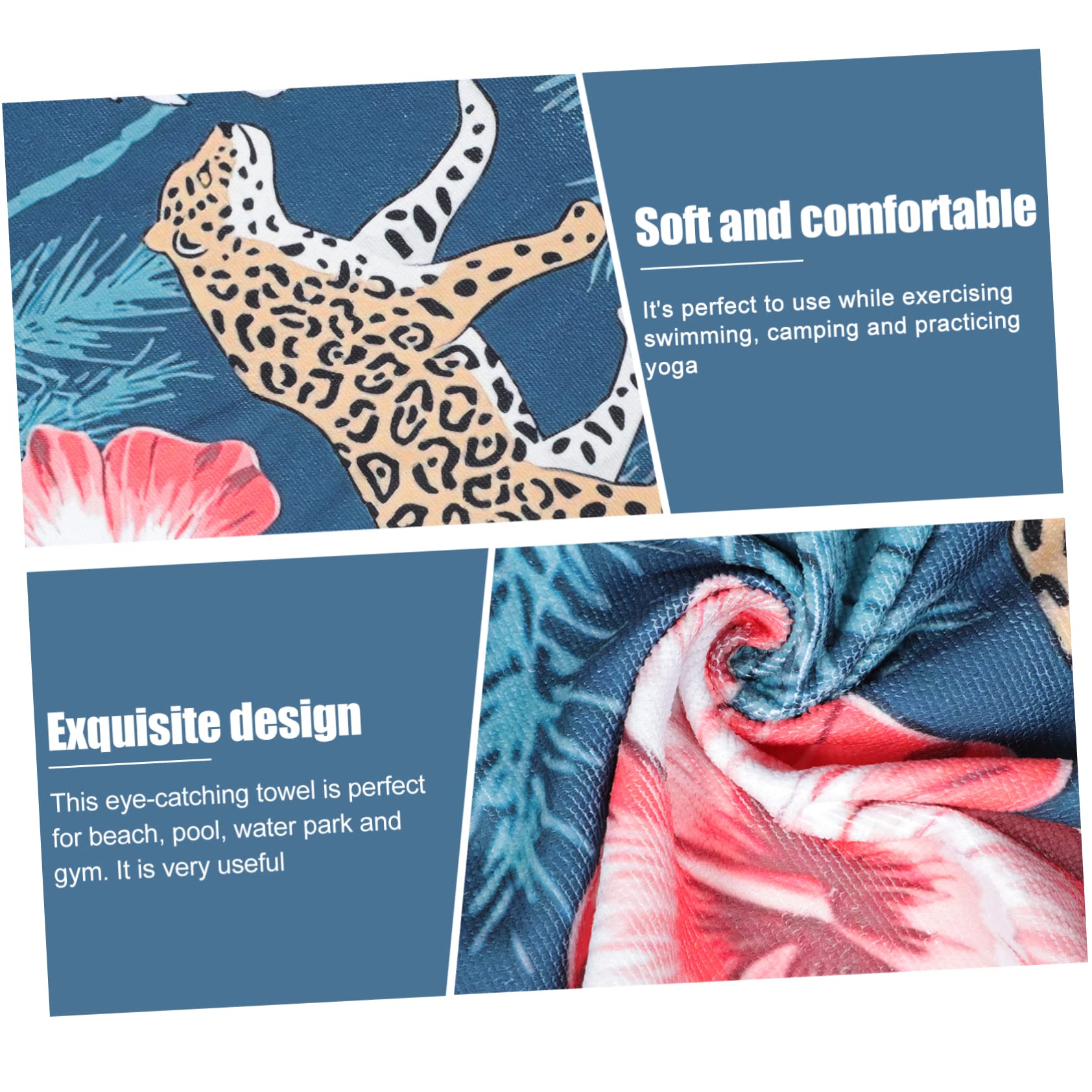 Cabilock Lot De 2 Serviettes De Bain Décoratives en Fibre Idéales pour La Plage La Piscine Ou Le Camping
