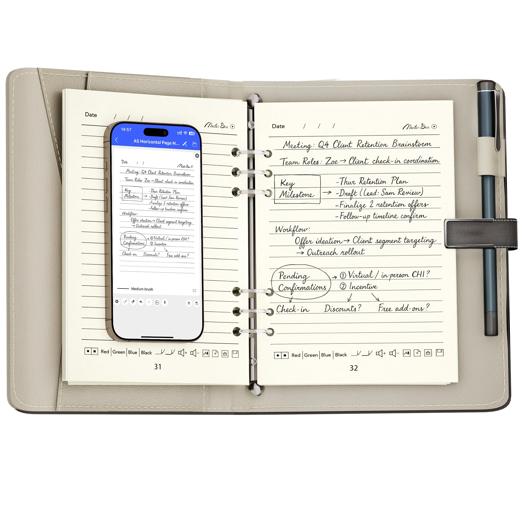 Prise de notes avec stylo intelligent carnet numérique OCR et stockage - 8