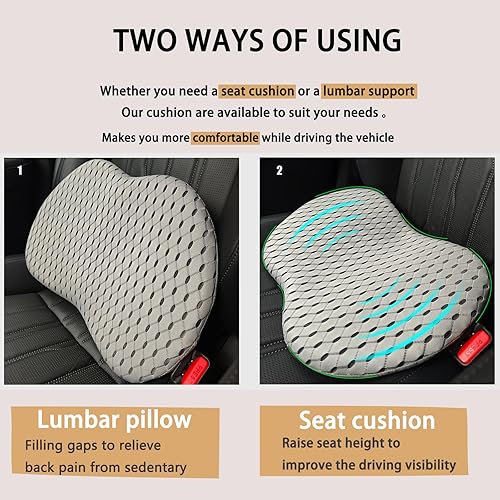 Miniatura 2 de ANSDMO Cojín de espuma viscoelástica para asiento de automóvil, cojín de asiento de automóvil para conductor de asiento de automóvil, alivio del