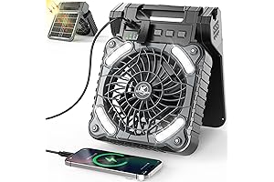 KITWLEMEN Solar Camping Fan with Light: Your Ultimate Power Source for Outdoor Adventures