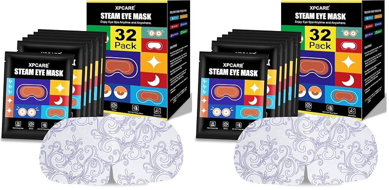 XPCARE Máscaras de vapor para os olhos sem fragrância, pacote com 64 unidades