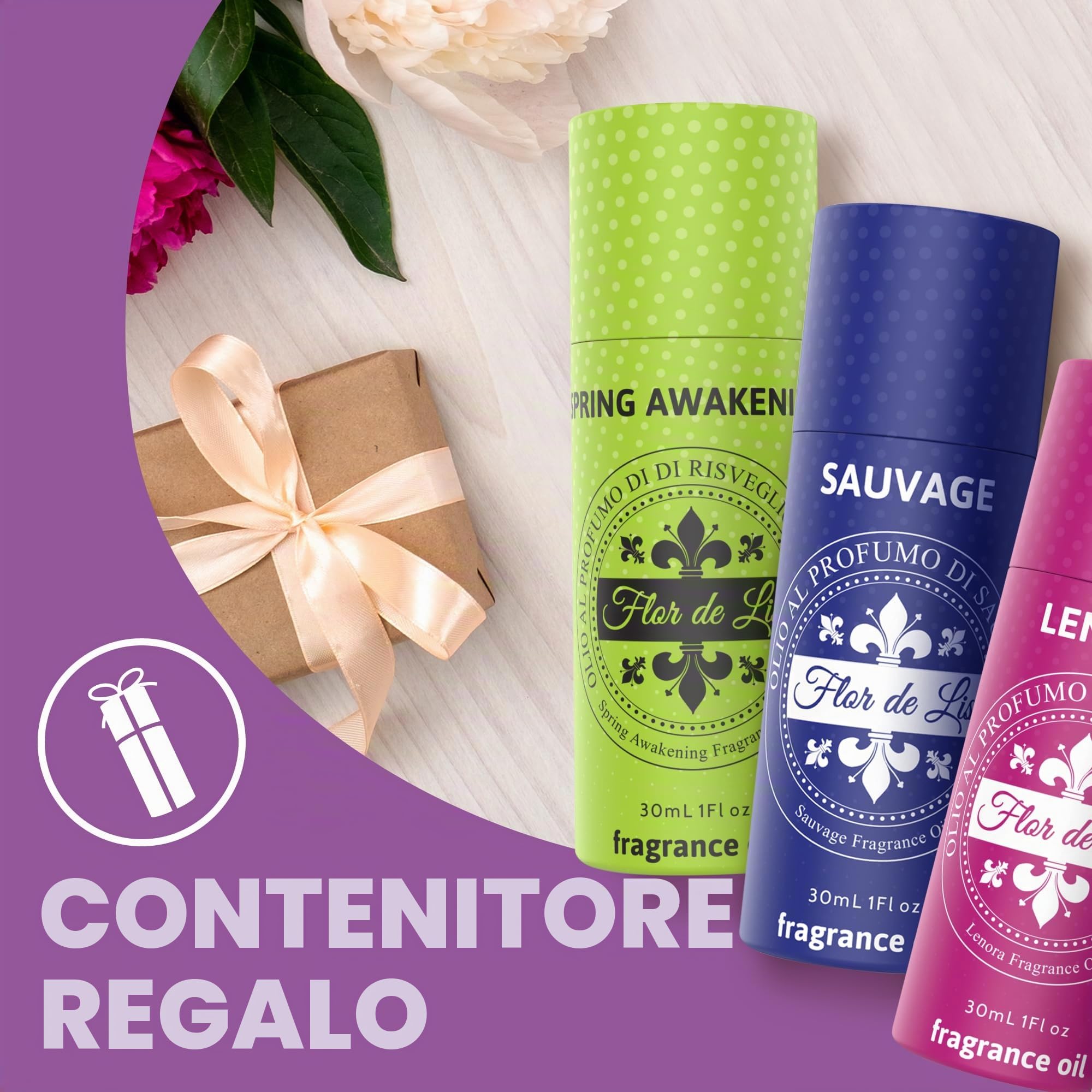 Flor De Lis Esclusivo Profumo per Asciugatrice – Fragranza di Bucato – Olio Profumato Multiuso per Ambiente e Diffusori a Bastoncini – Confezione 3 Pezzi