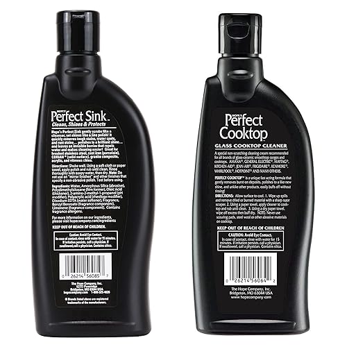 Miniatura 8 de HOPE'S Perfect - Limpiador y pulidor de fregaderos, 8.5 onzas líquidas, y limpiador perfecto de vidrio y cerámica, 10.6 onzas líquidas, paquete
