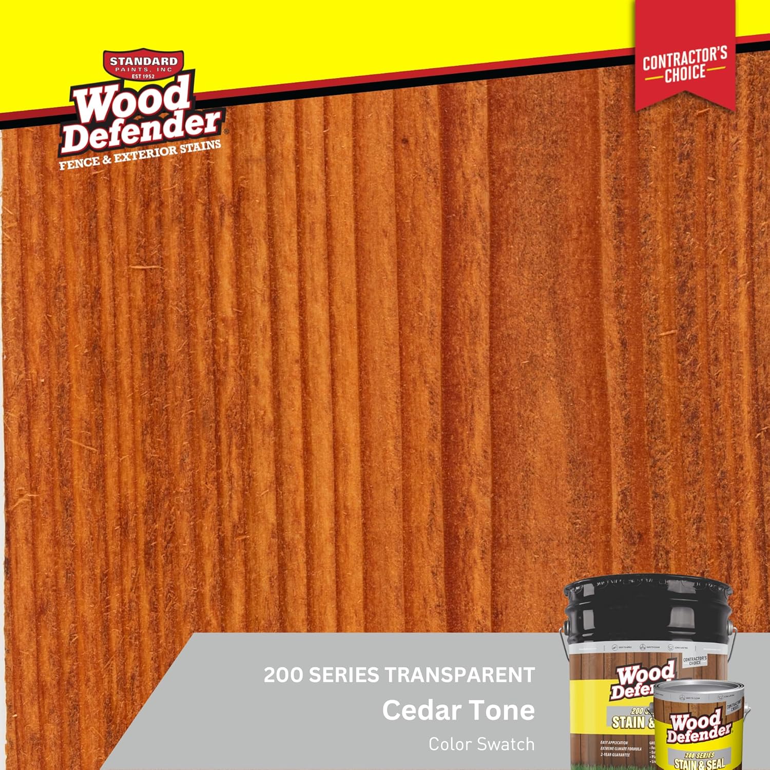Wood Defender 200 Series Cedar Tone Transparent Stain & Sealer 5-Gallon