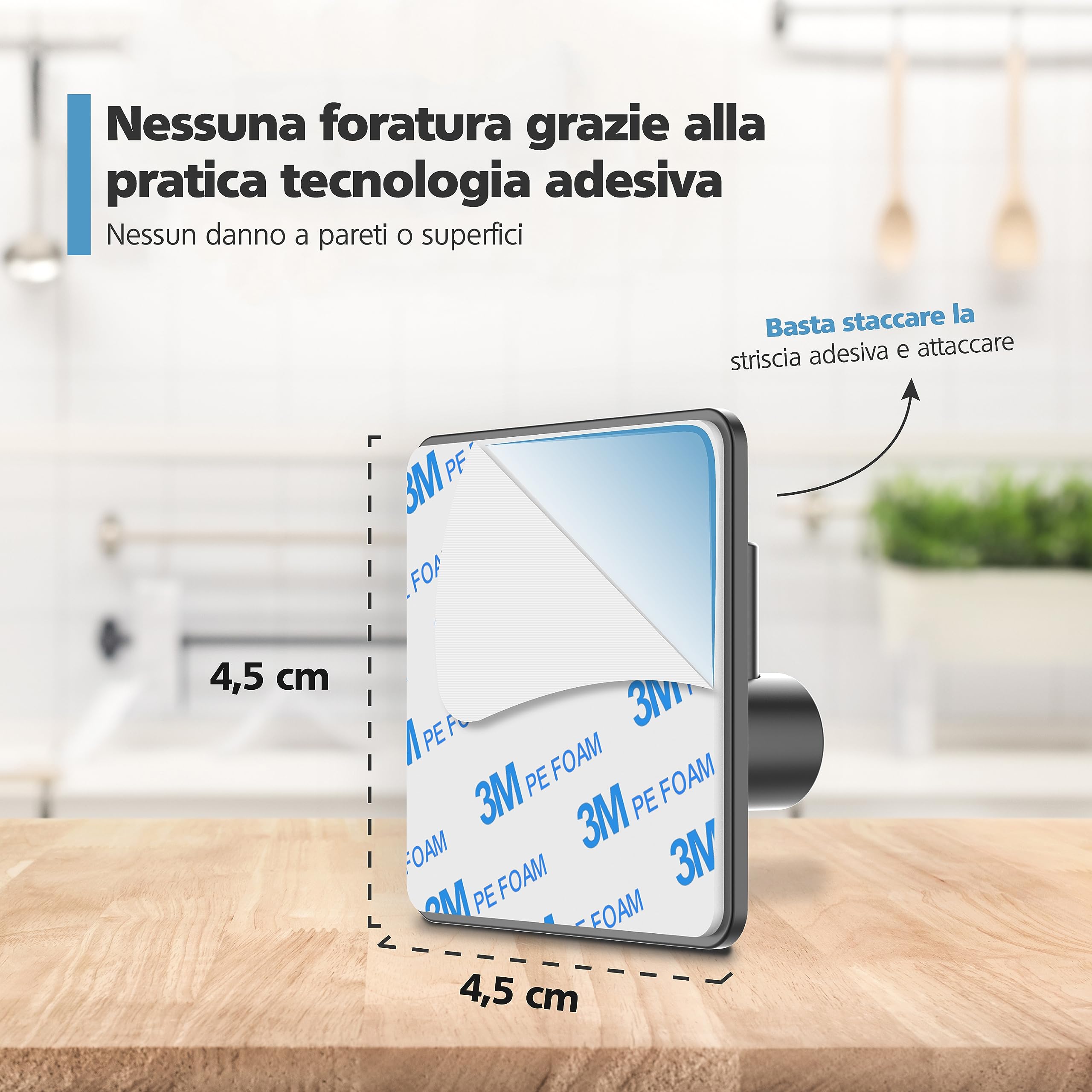 Ganci appendiabiti da parete avvitabili, 5 pezzi, minimalisti