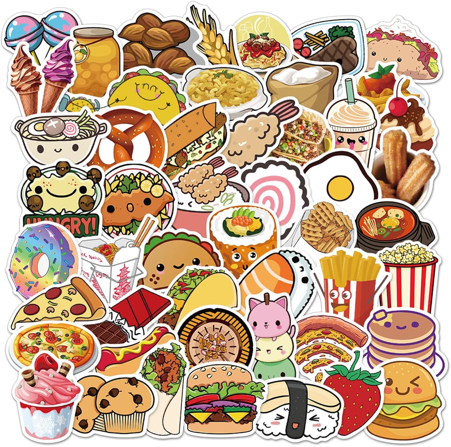 Titu Ki Baatein Cute Food Stickers for Water Bottles, 50 Pcs Small Size Vsco Waterproof Snacks Decals for Laptop Notebook Tablet Phone Car, Food Stickers for Teens Kids Girls Durable Vinyl (B0DFMJX1TH) Amazon Price History, Amazon Price Tracker