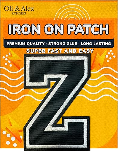 Miniatura 95 de Parches de letras termo-adhesivas de alta calidad – Lindas letras para ropa – Parche universitario para ropa – Letras bordadas de 4 1/2 parches