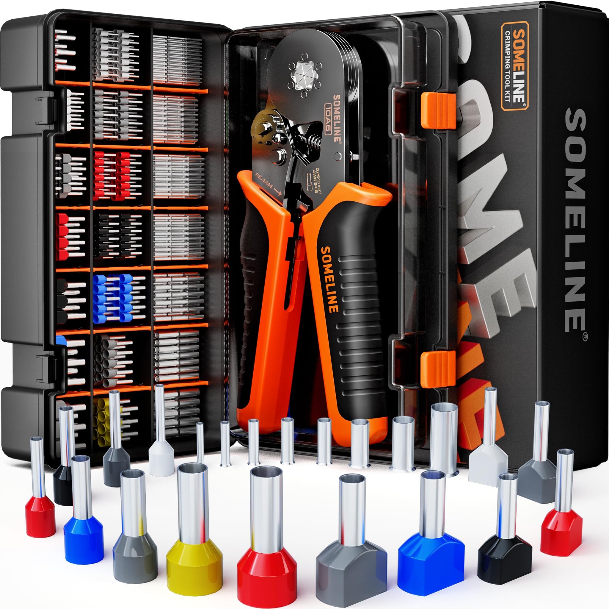 SOMELINE® Crimping Tools Set with 21 Types of Ferrules - Hexagonal Ferrule Pliers 0.25-6mm²(AWG 24-10) I Electricians Tools, Crimper, Crimping Pliers, Wire Crimping Tool, Crimping Tool (11)