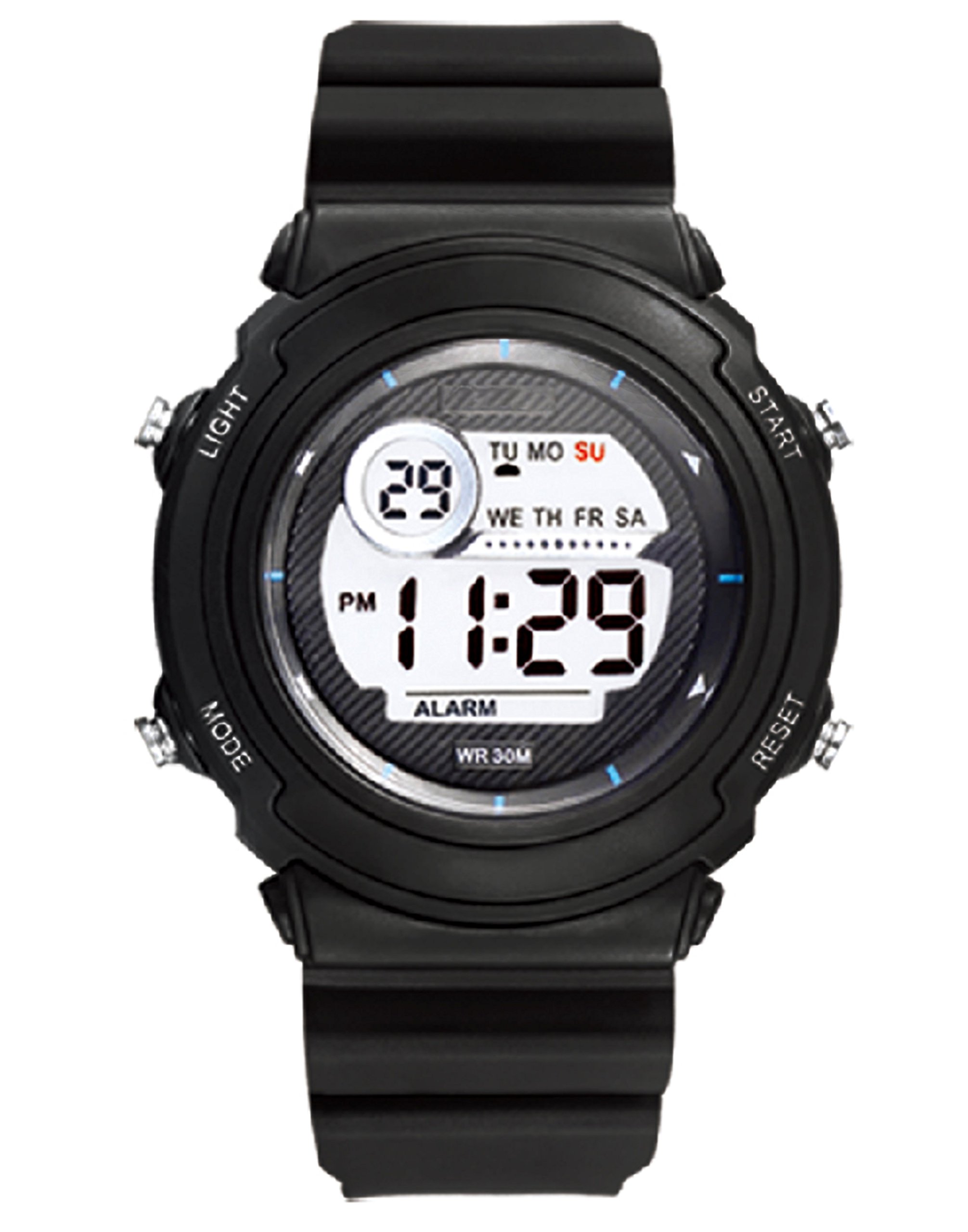 Time UpDigital Triple Circle Speed Dial Alarm & Multifunctional Sports Watch for Kids