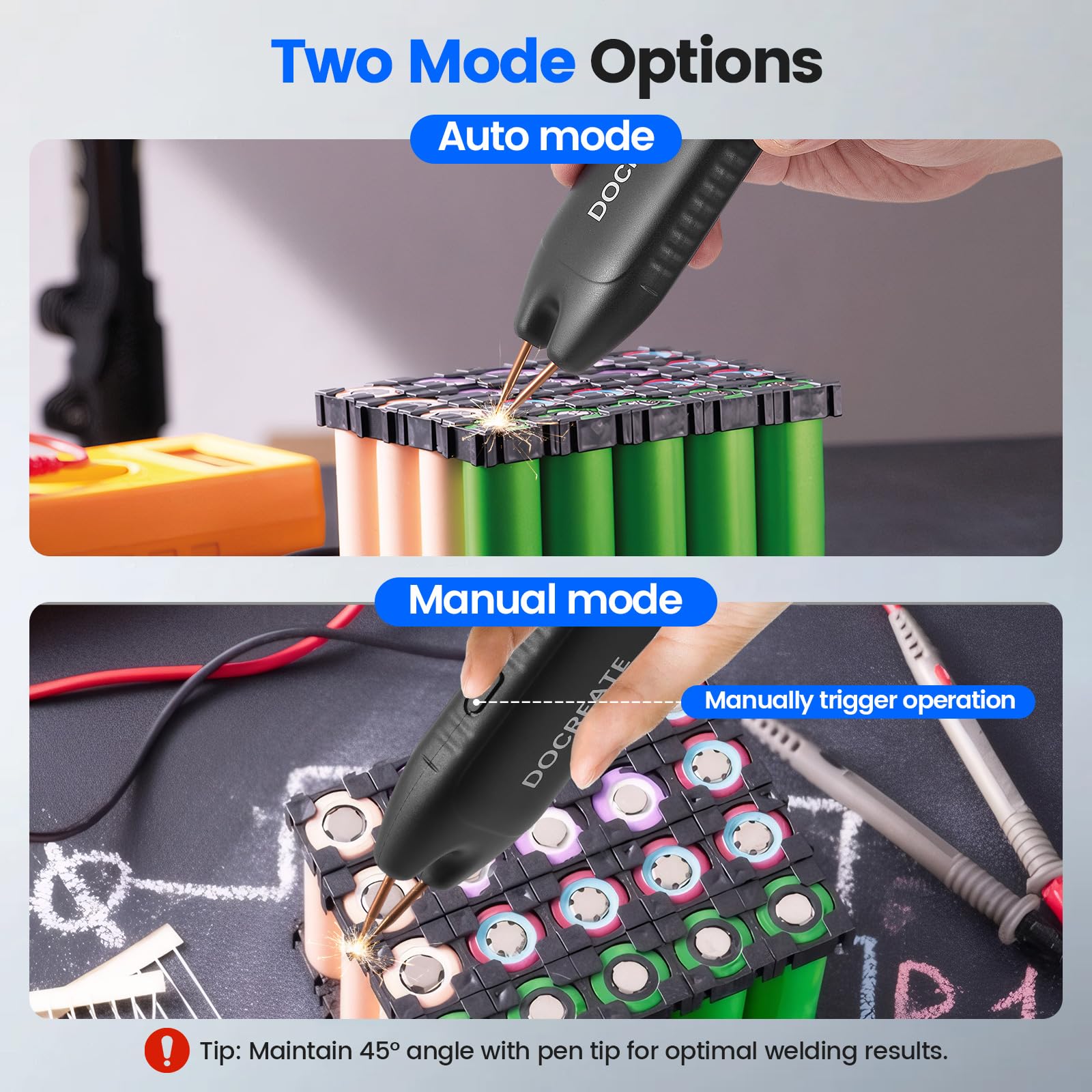 Soudeuse à points portative avec batterie, 99 vitesses réglables, affichage LED pour packs d'accus DIY