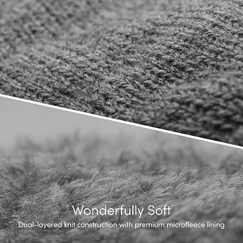 Moshi Digits Winter Touchscreen Gloves, Warm Knit Gloves with 4 Sizes:S/M/L/XL