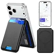 for MagSafe Wallet with Apple Find My,Strongest Magnetic 9 Cards Holder& Includes Magnetic Plate for All iPhones, Adjustable Stand, RFID Blocking for iPhone 17/16/15/14/13/12 Series (black)