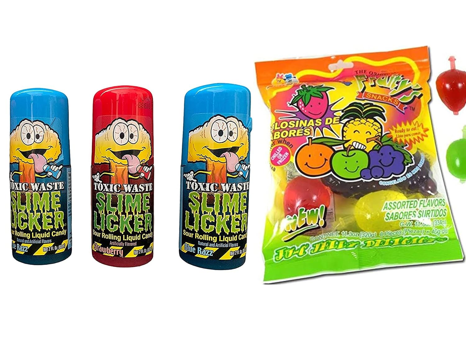 Buy Slime Licker Bundle of Sour Rolling Liquid Candy 1 Strawberry, 2