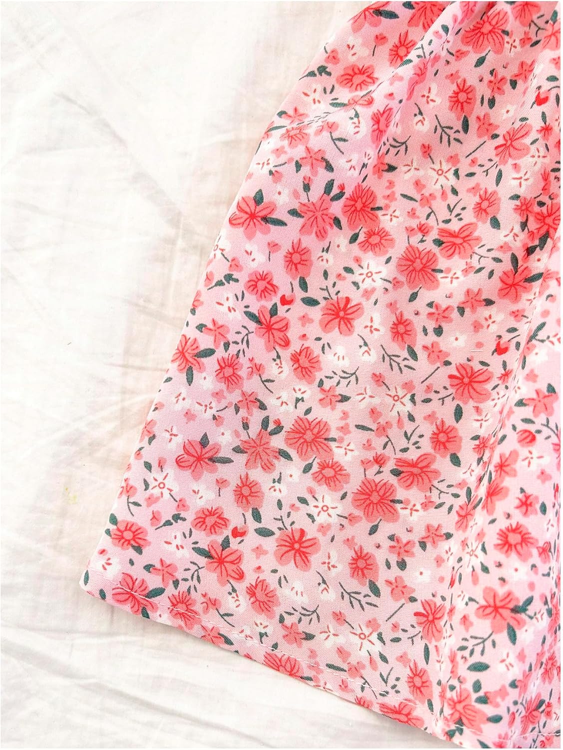 Girl's Floral Graphic Ruffle Sleeve Boho Blouses Sweetheart Neck Summer Babydoll Tops Shirts - Image 5