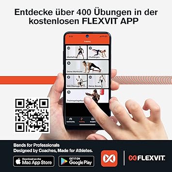 FLEXVIT Multi Band – Fitnessbänder für effektives Ganzkörpertraining, physiotherapeutische Zwecke und Hautstraffung, 3 Stärken, für Anfänger und Profis – Bild 8