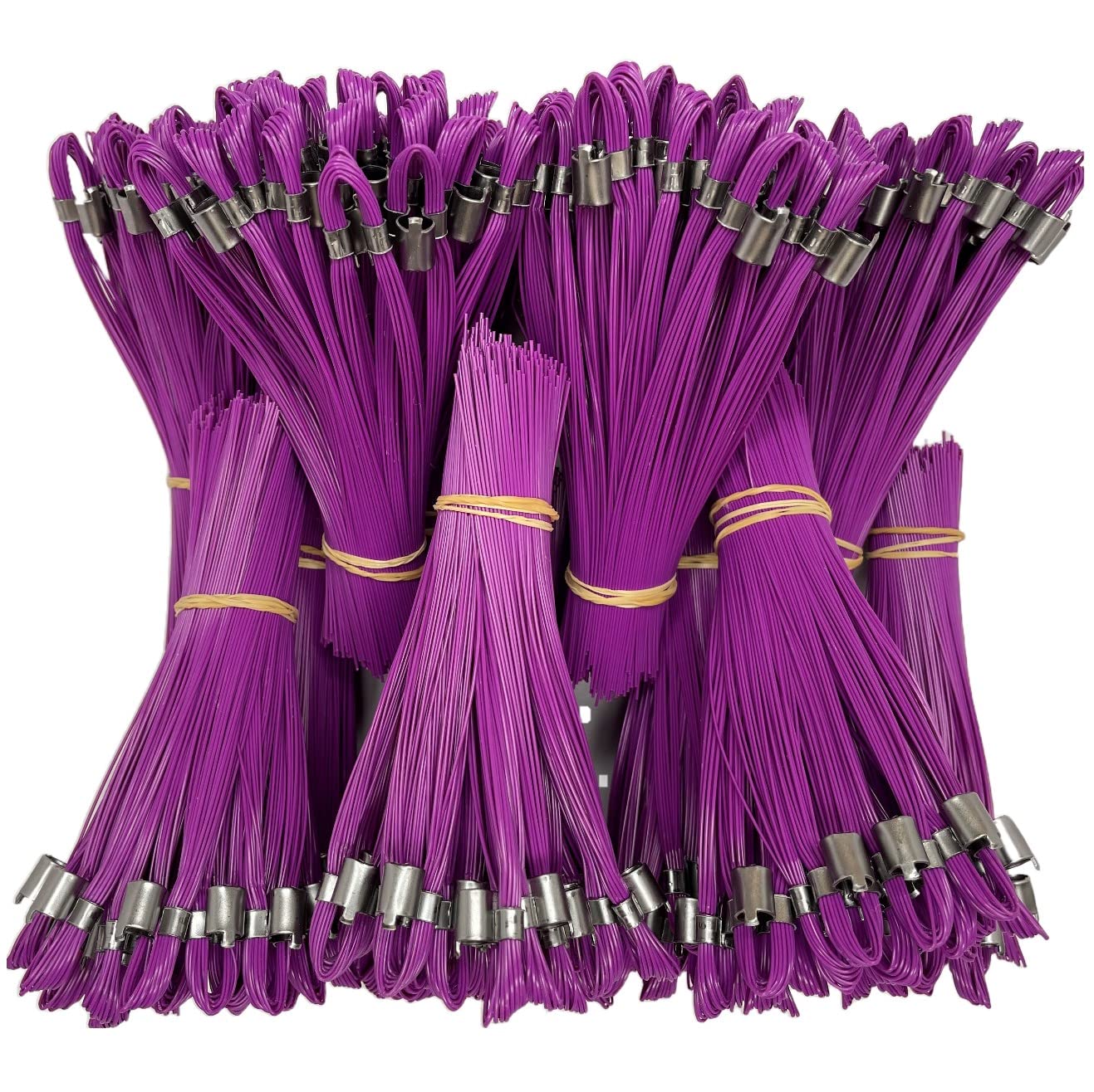 Ground Marking Whiskers Purple 6 Inch 500-Count (Flags only, no Nails) for Survey, Landscape Design, Construction Markers, Property Line Markers, Trail Markers