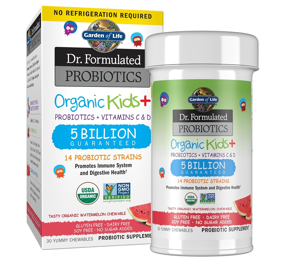 Garden of Life, Dr. Formulated Probiotics, Organic Kids+, Probiotics + Vitamins
