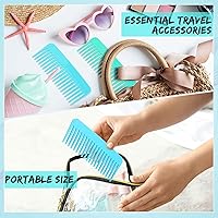 Vista 107 de Patelai Wide Tooth Comb Large Hair Detangling Comb for Curly, Wet Dry Hair, No Handle Detangler Accessories(White, Cyan)