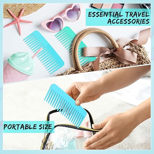 Miniatura 107 de Patelai Peine de dientes anchos, peine desenredante grande para cabello rizado, húmedo y seco, sin mango, accesorios desenredantes (ámbar)