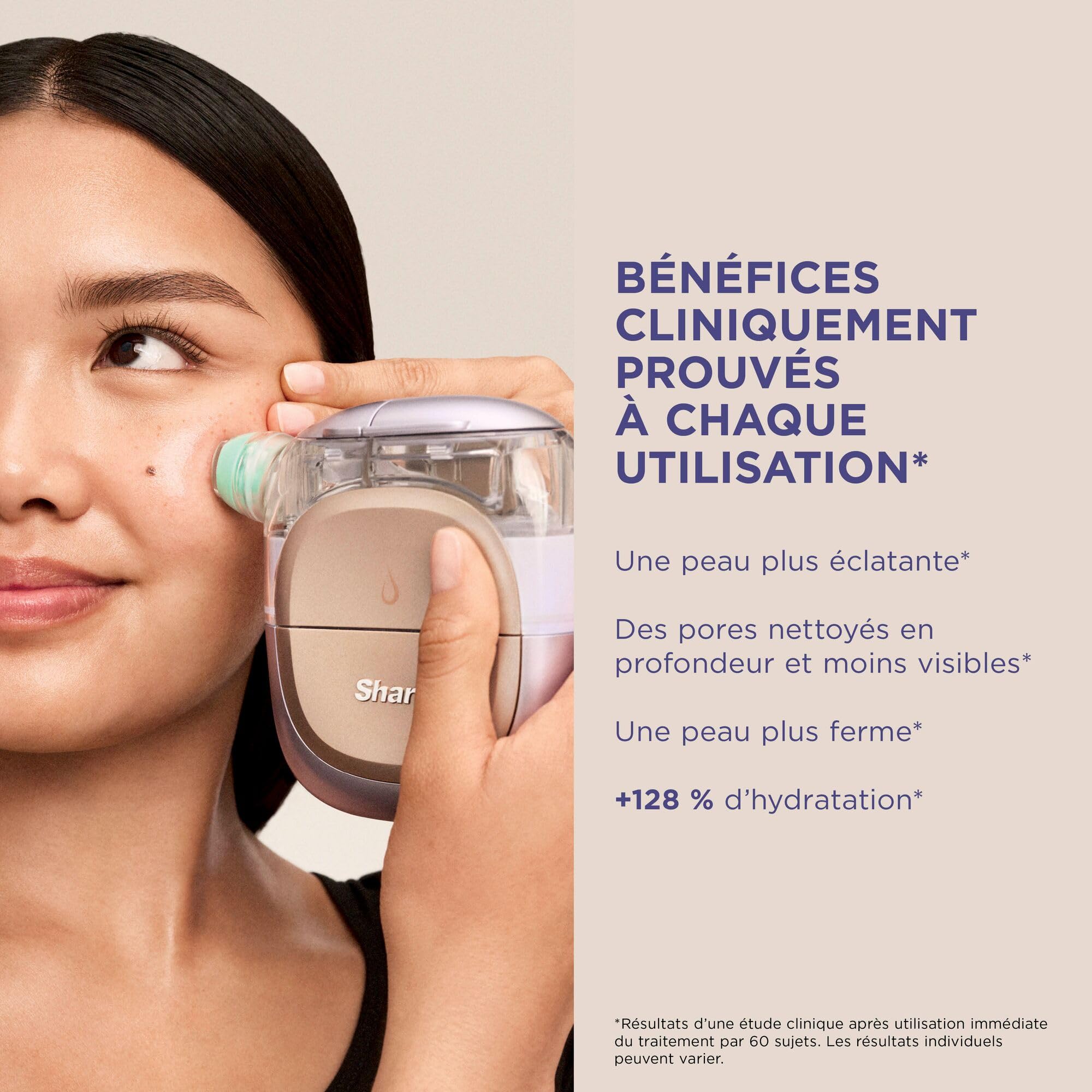 Shark FacialPro Glow, Appareil de soin du visage hydrofacial FH320EUBK | Nettoie, hydrate et decongestion, éclat visible en 10 min, Développé par des dermatologues