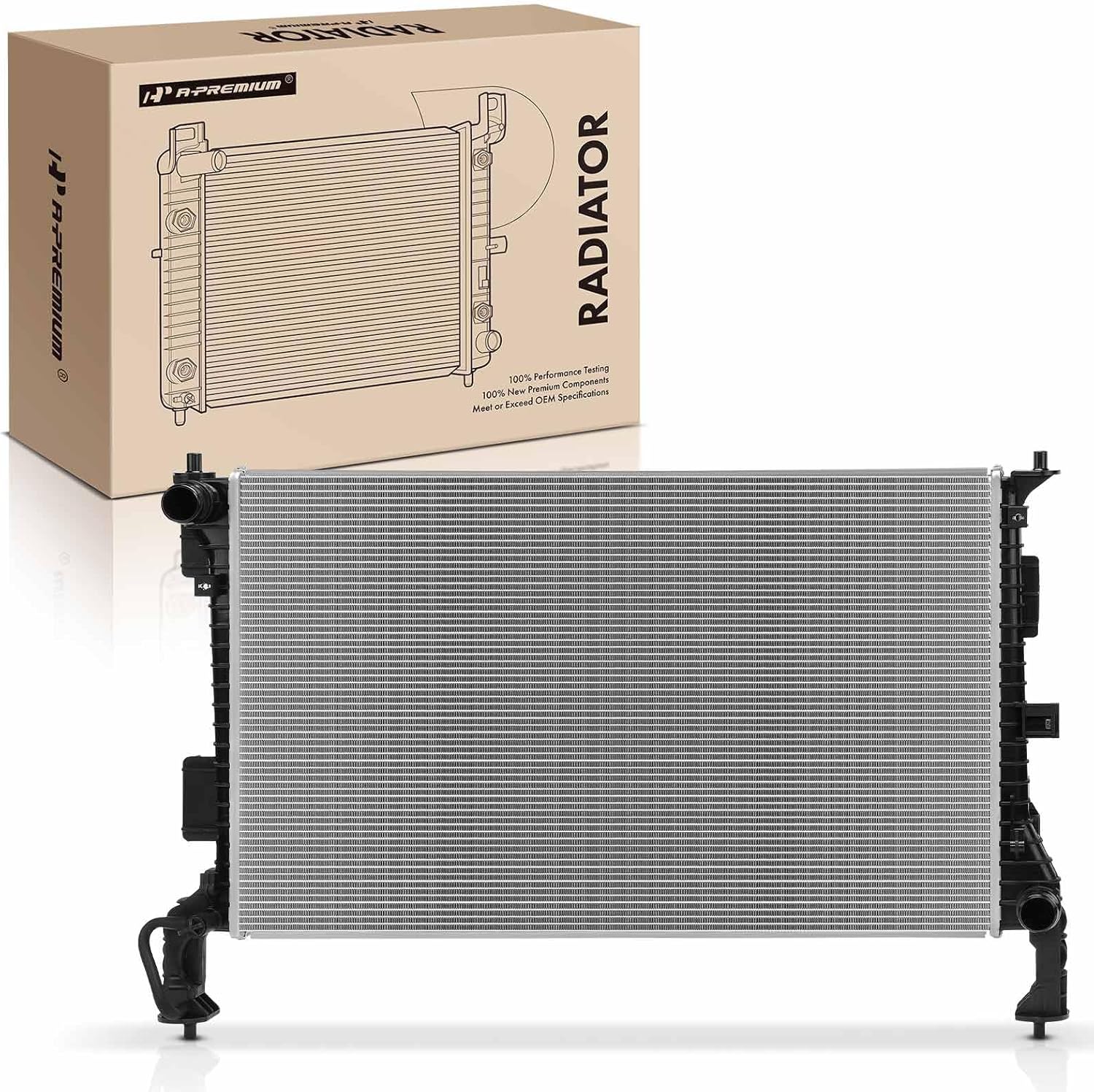 A-Premium Engine Coolant Radiator Assembly Compatible with Hyundai Sonata 2020 2021 2022 2023 2.0L