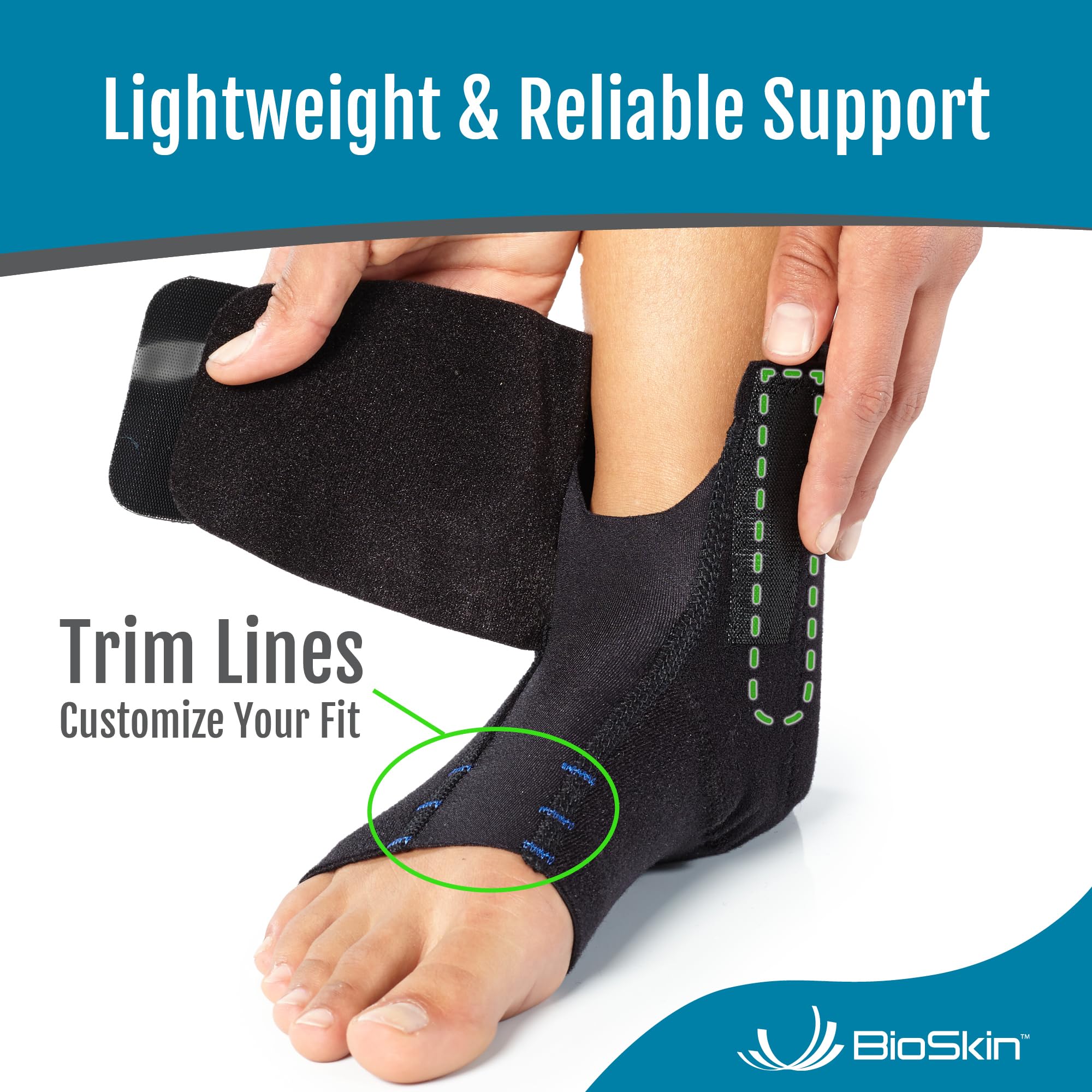 AFTR - Tutore per caviglia con gel, per controllo del gonfiore, sollievo dal dolore e stabilizzazione dopo lesioni (XL - XXL) BioSkin