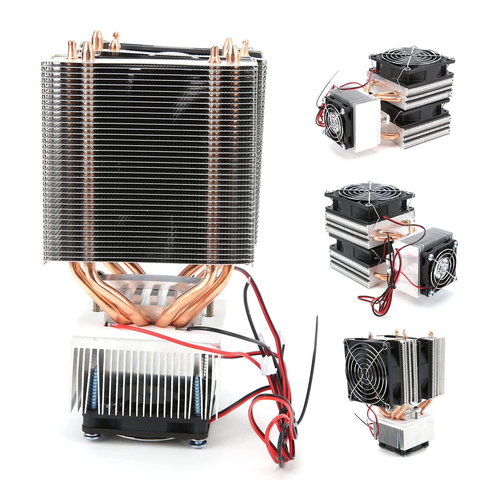 FTVOGUE 12715 Chłodnica Termoelektryczna Stop Aluminium ABS Półprzewodnikowy Układ Chłodniczy 180 W DC12V 20A Duży Blok Chłodzący dla Majsterkowiczów Mini Lodówka Klimatyzator Przestrzeń dla Zwierząt