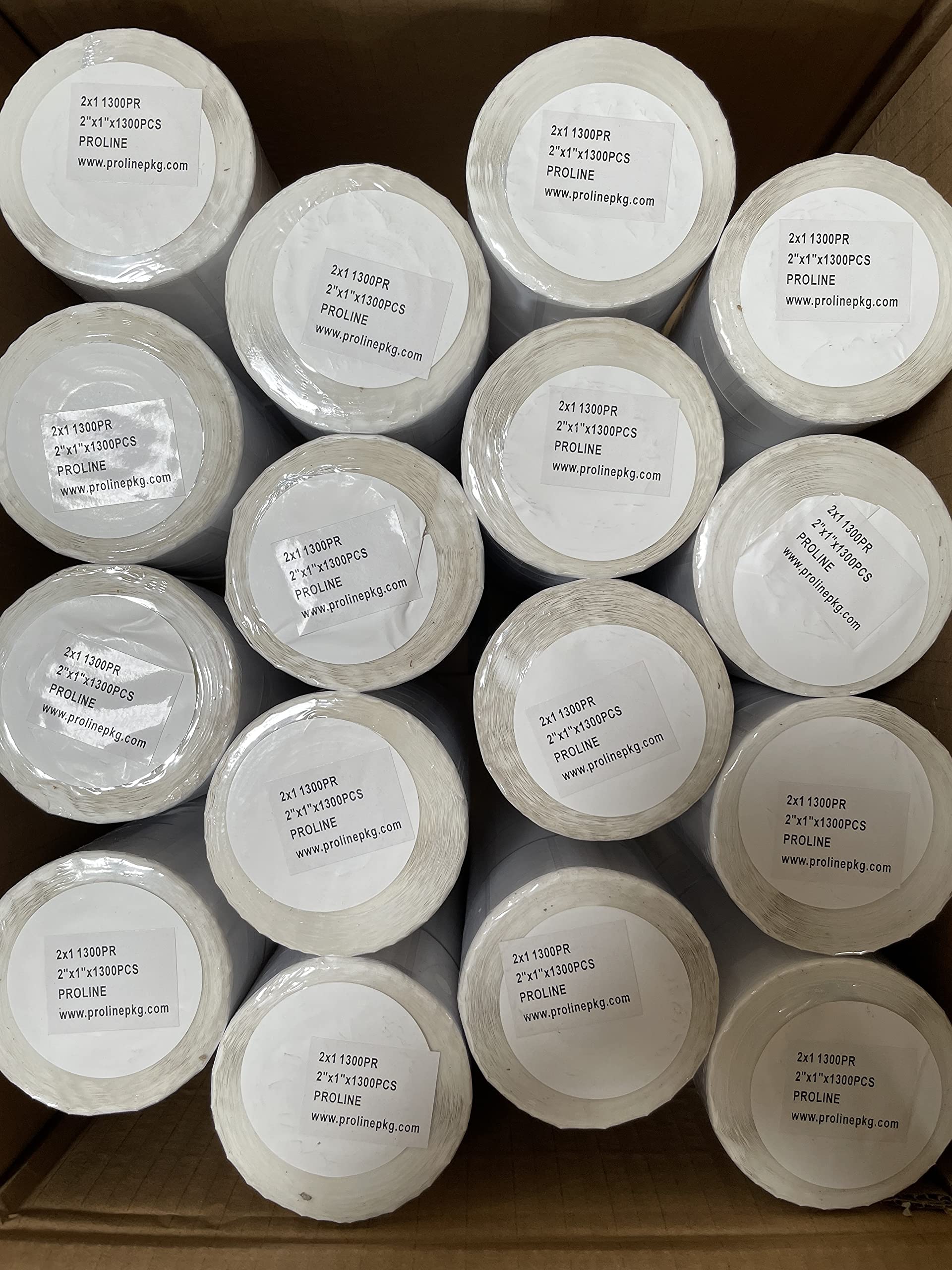 BESTeck2" x 1" Direct Thermal Labels - Premium Resolution & Adhesive / 1300 Labels Per Roll Perforated 4 Rolls 43396-292380