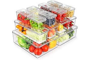 14 Pack Fridge Organizers and Storage Containers - Say Goodbye to Fridge Clutter
