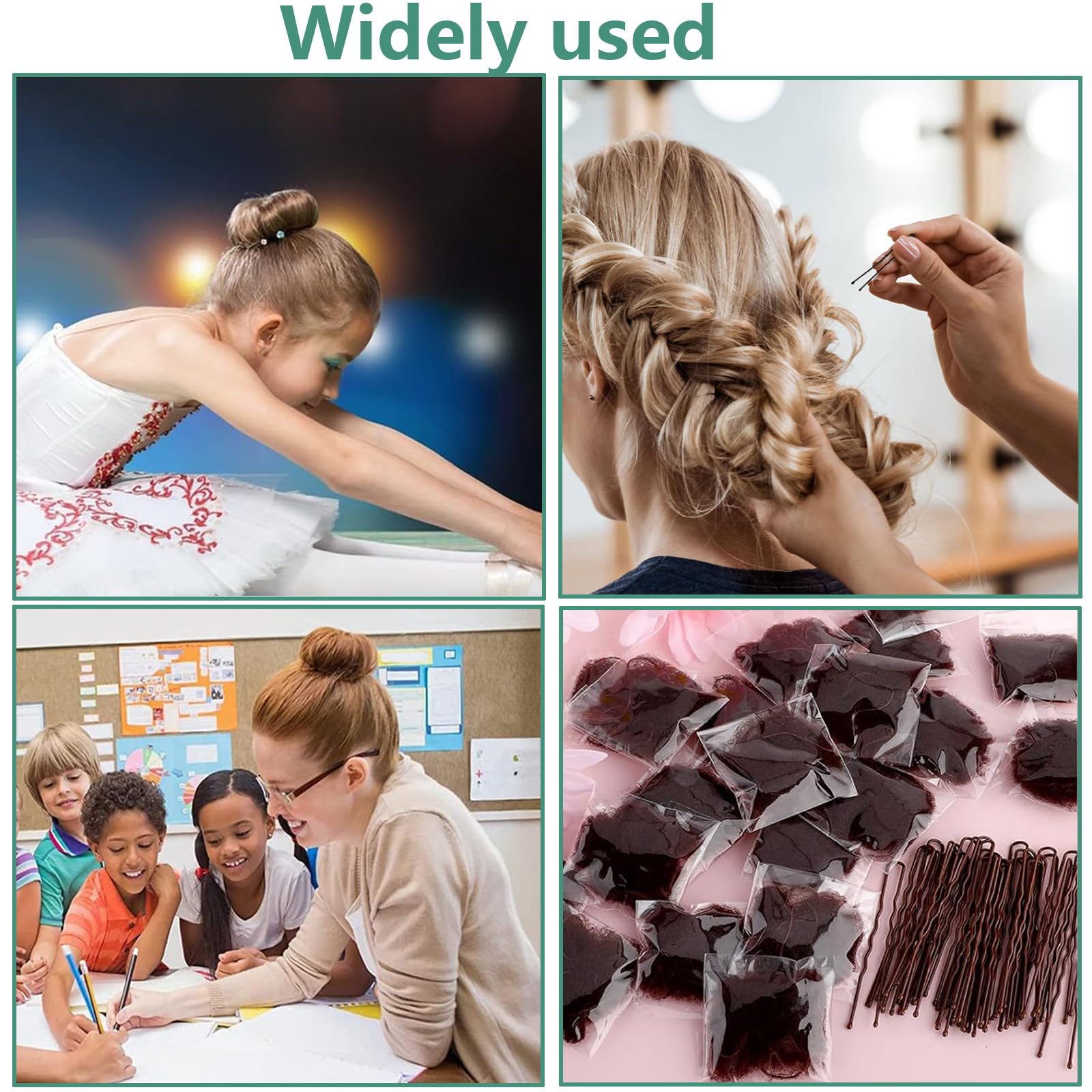 Retine per Capelli Invisibili 25 Pezzi con 30 Forcine Forma U per Chignon e Parrucche