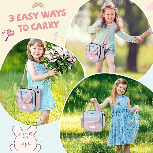 Miniatura 6 de REDSHELL Lonchera táctica para niños, bolsa de almuerzo aislada grande para niñas, lonchera cuadrada para niños, lonchera cuadrada para niños,