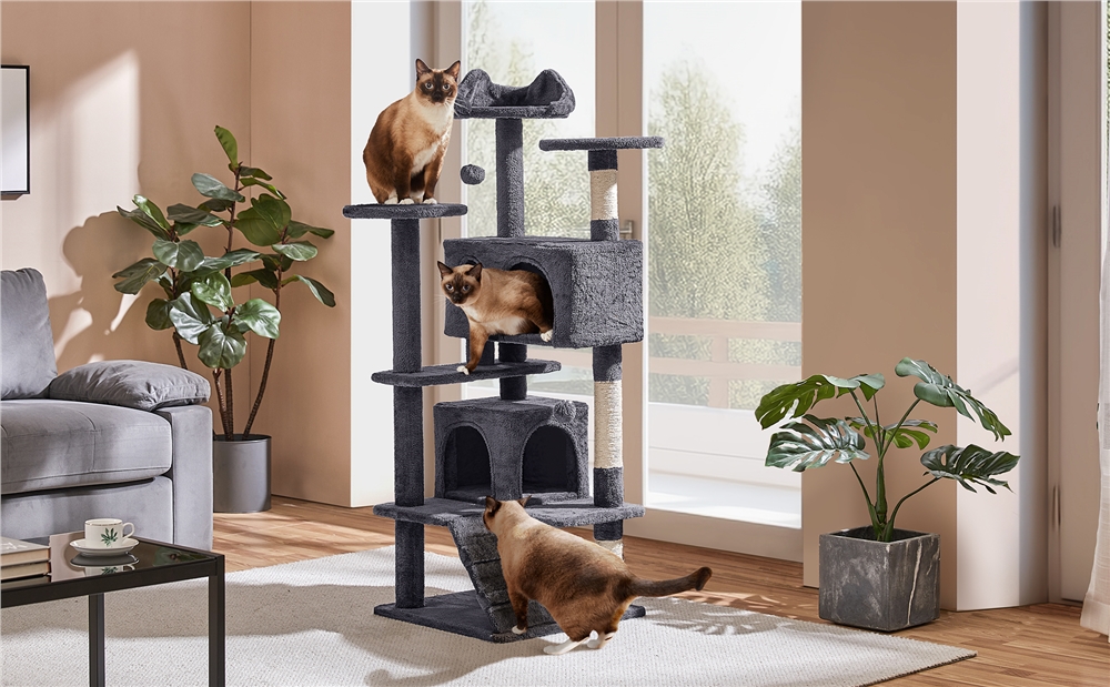 Amazon.com : Yaheetech 54in Cat Tree, Multi-Level Cat Tower with