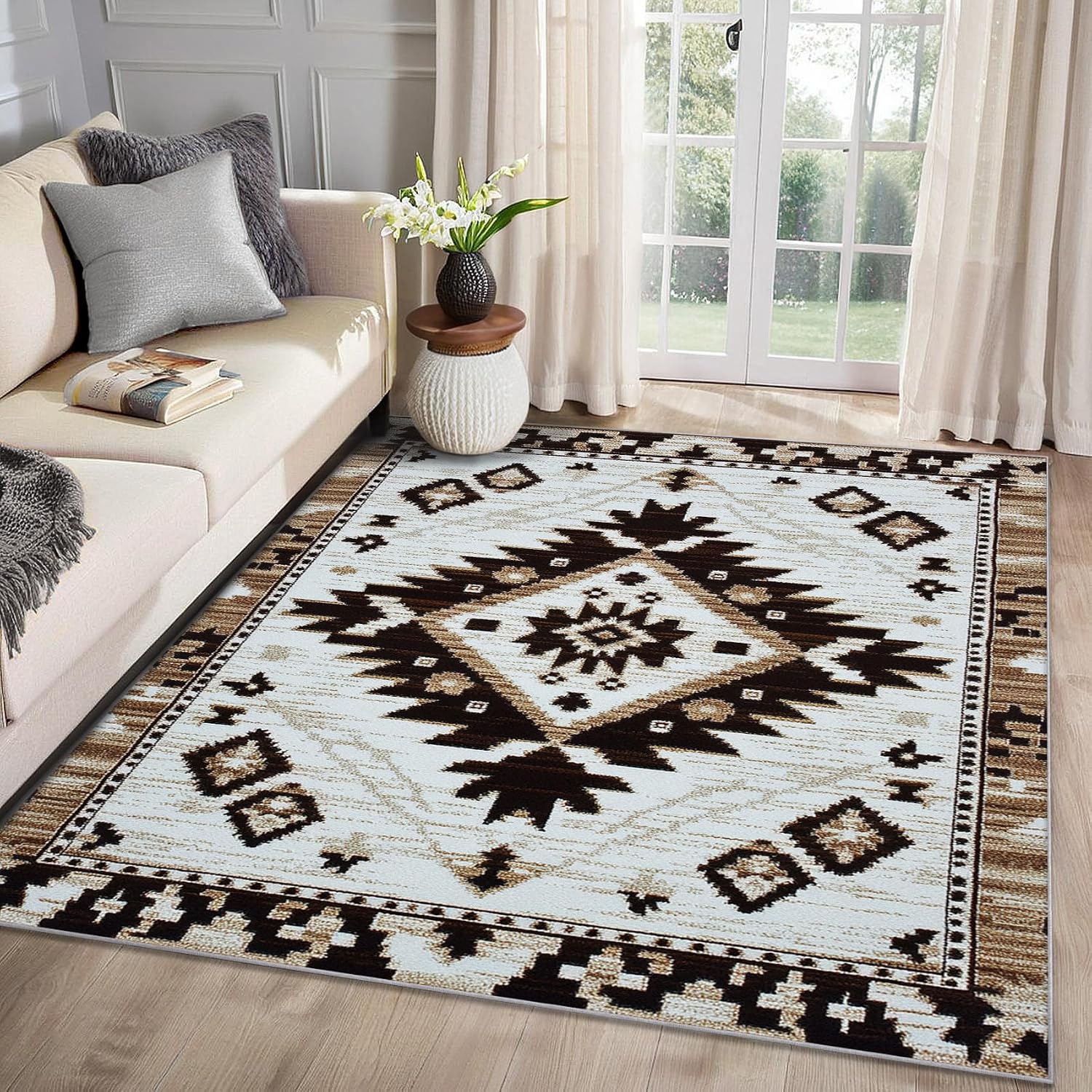 Amazon.com: MMYAOKEN Aztec Rug 8x10 - Native American Area Rug 4x5 ...