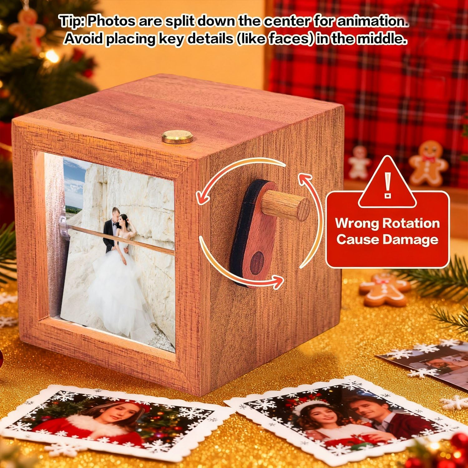 Caja de recuerdos cinematográfica creativa personalizada con luz, caja de memoria personalizada con manivela personalizada, caja de amor de aniversario personalizada hecha a mano