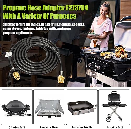 Miniatura 2 de Alocs Adaptador de manguera de propano de 10 pies F273704 para Mr Heater Buddy Heater estufa Coleman parrilla portátil conexión de electrodomésticos
