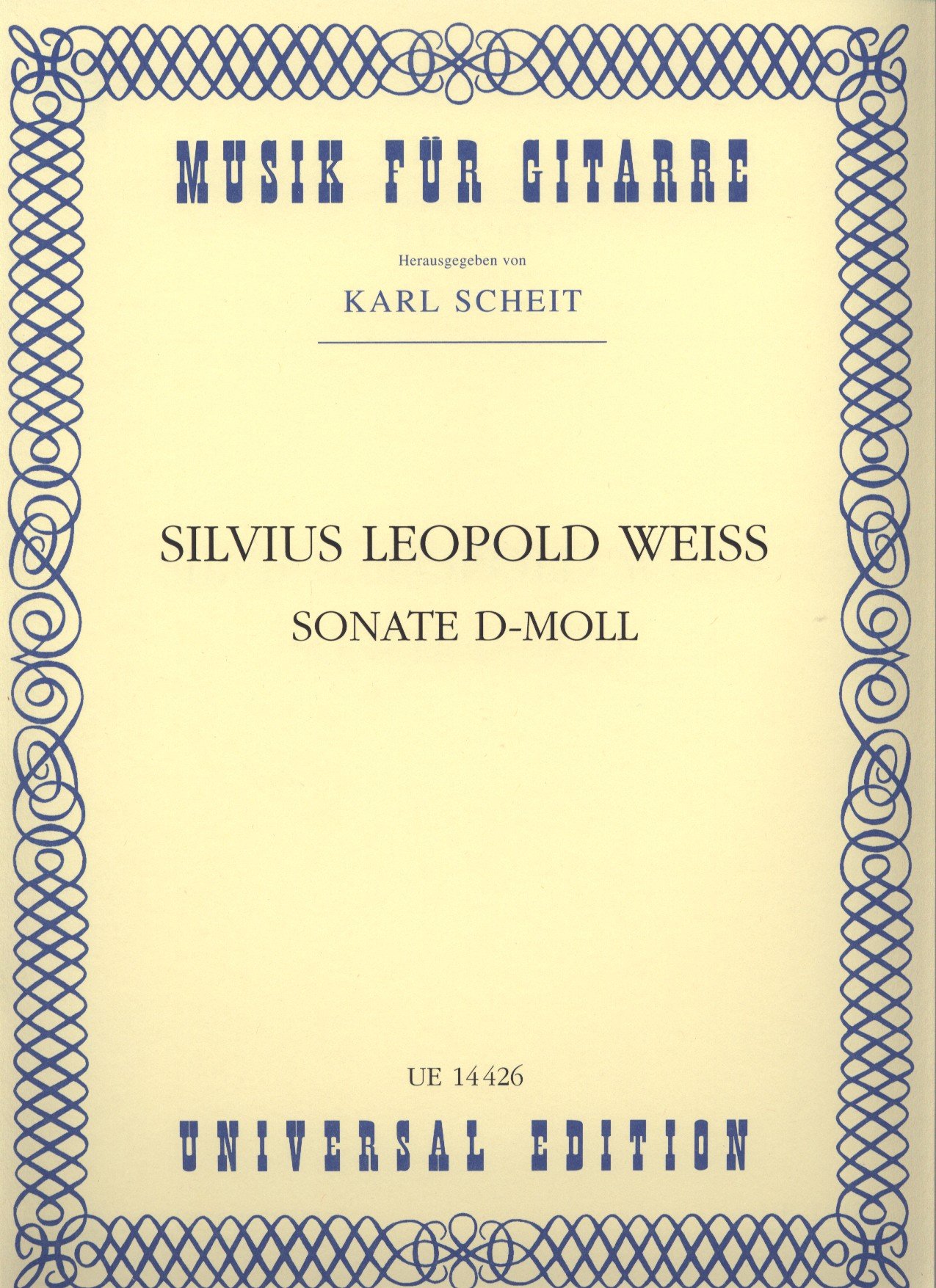 Weiss: Guitar Sonata in D Minor