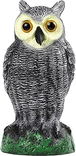 Galashield Owl Decoy | Plastic Owls to Scare Birds Away | Owl Statue for Garden & Outdoors