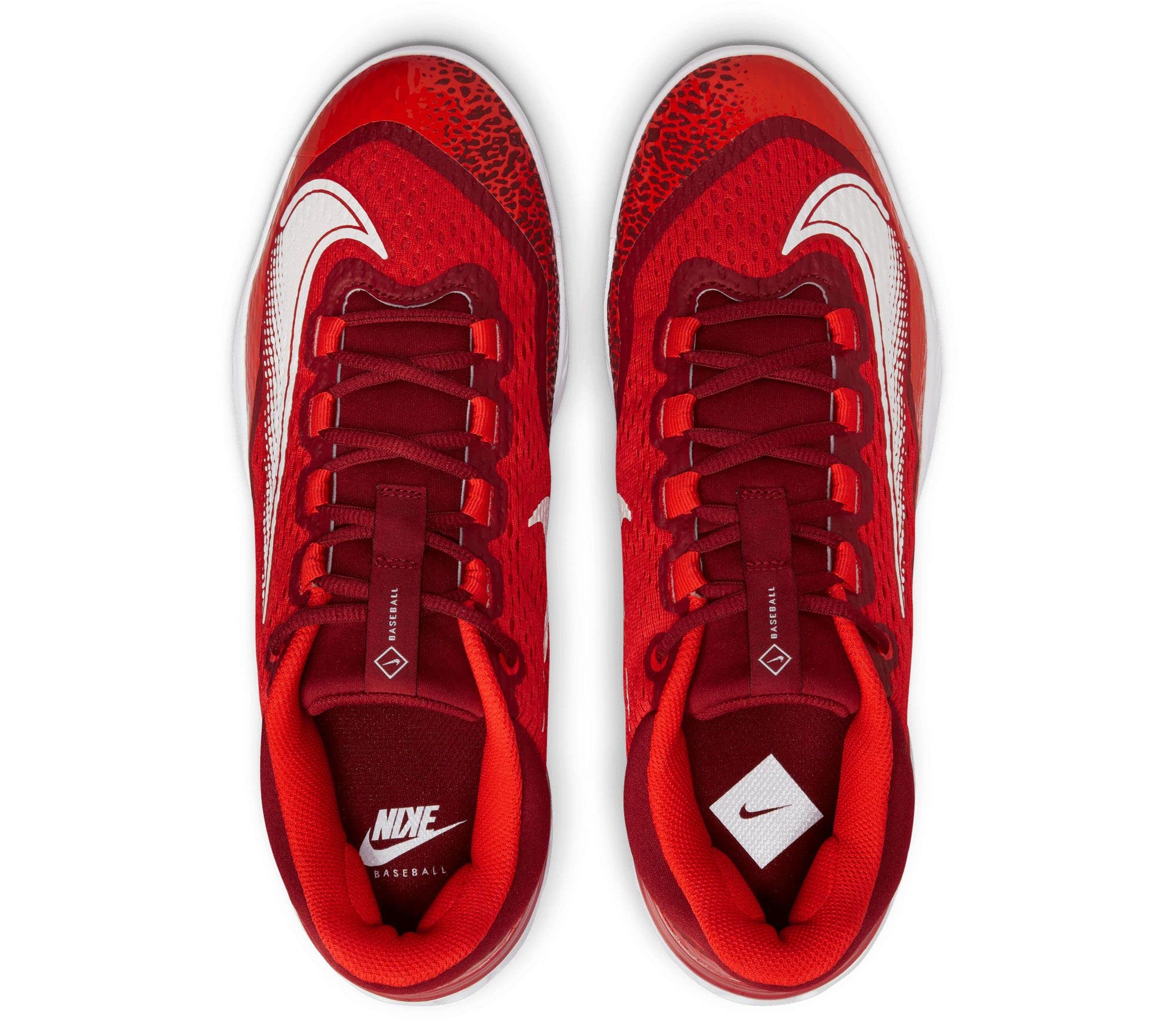 Nike Alpha Huarache Elite 4 Low DJ6521-616 University Red-White Men's Baseball Cleats 9.5 US