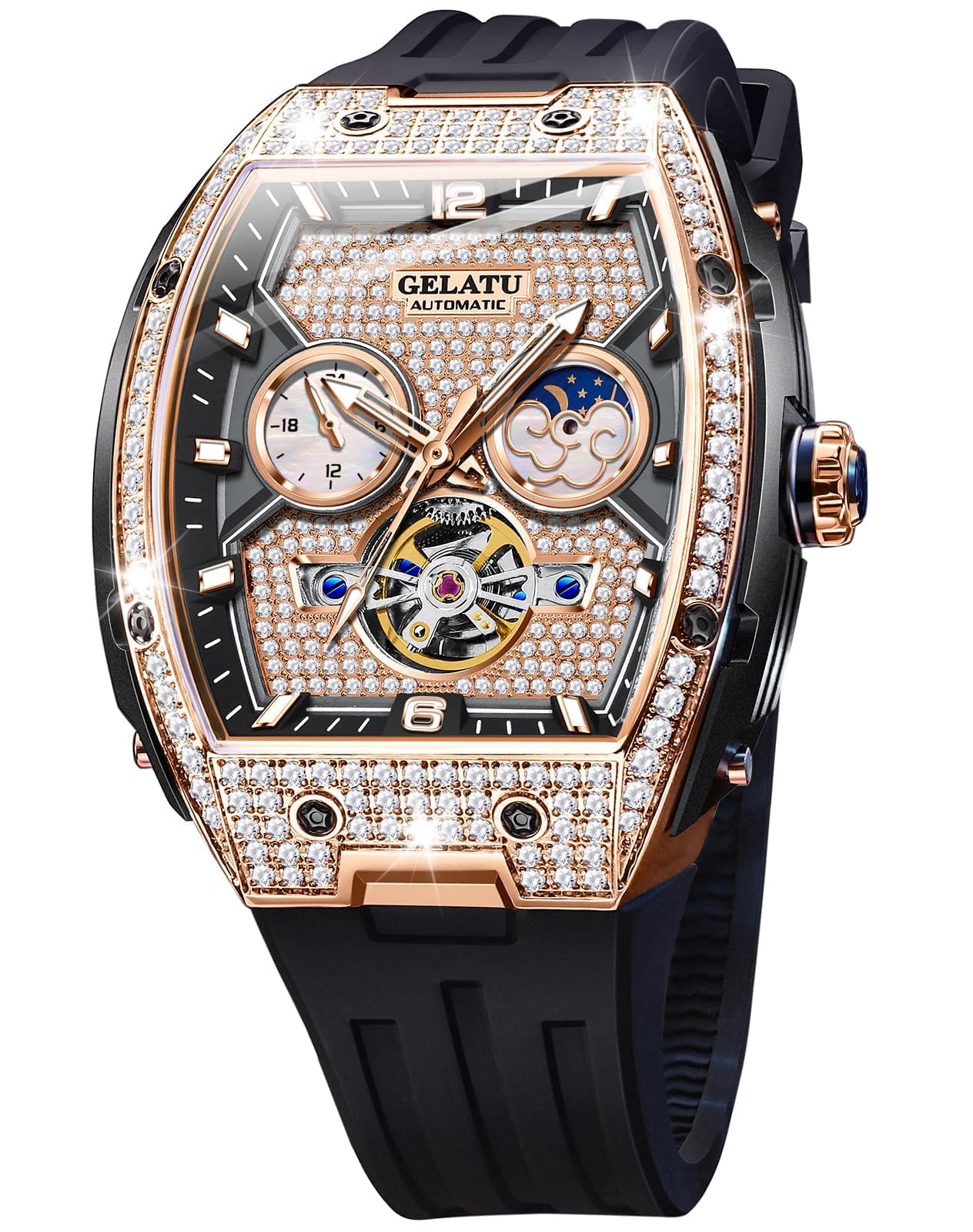 OLEVS Automatic Watches for Women Self Winding Luxury Diamond Ladies Watch