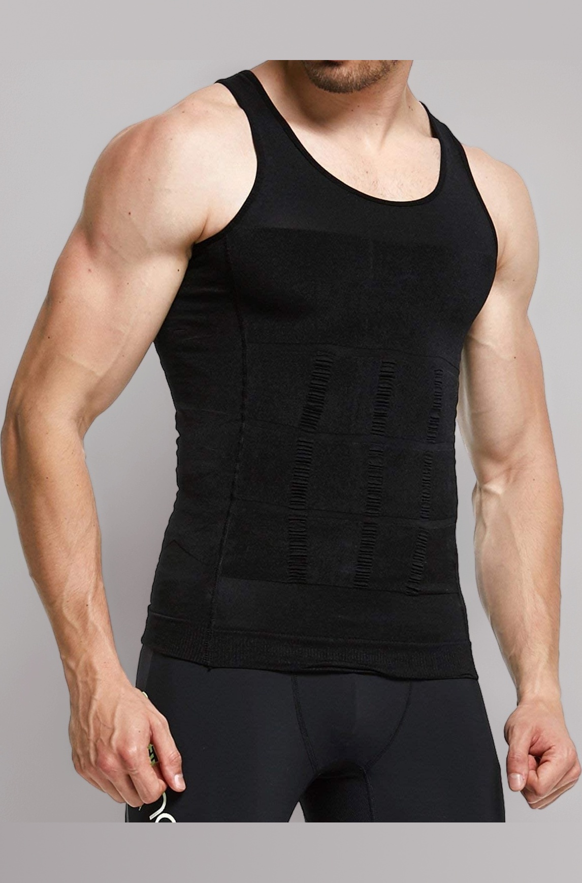 Men Compression Shirt Slimming Body Shaper Vest Tummy Control Shapewear Abdomen Undershirt Gym Workout Tank Top