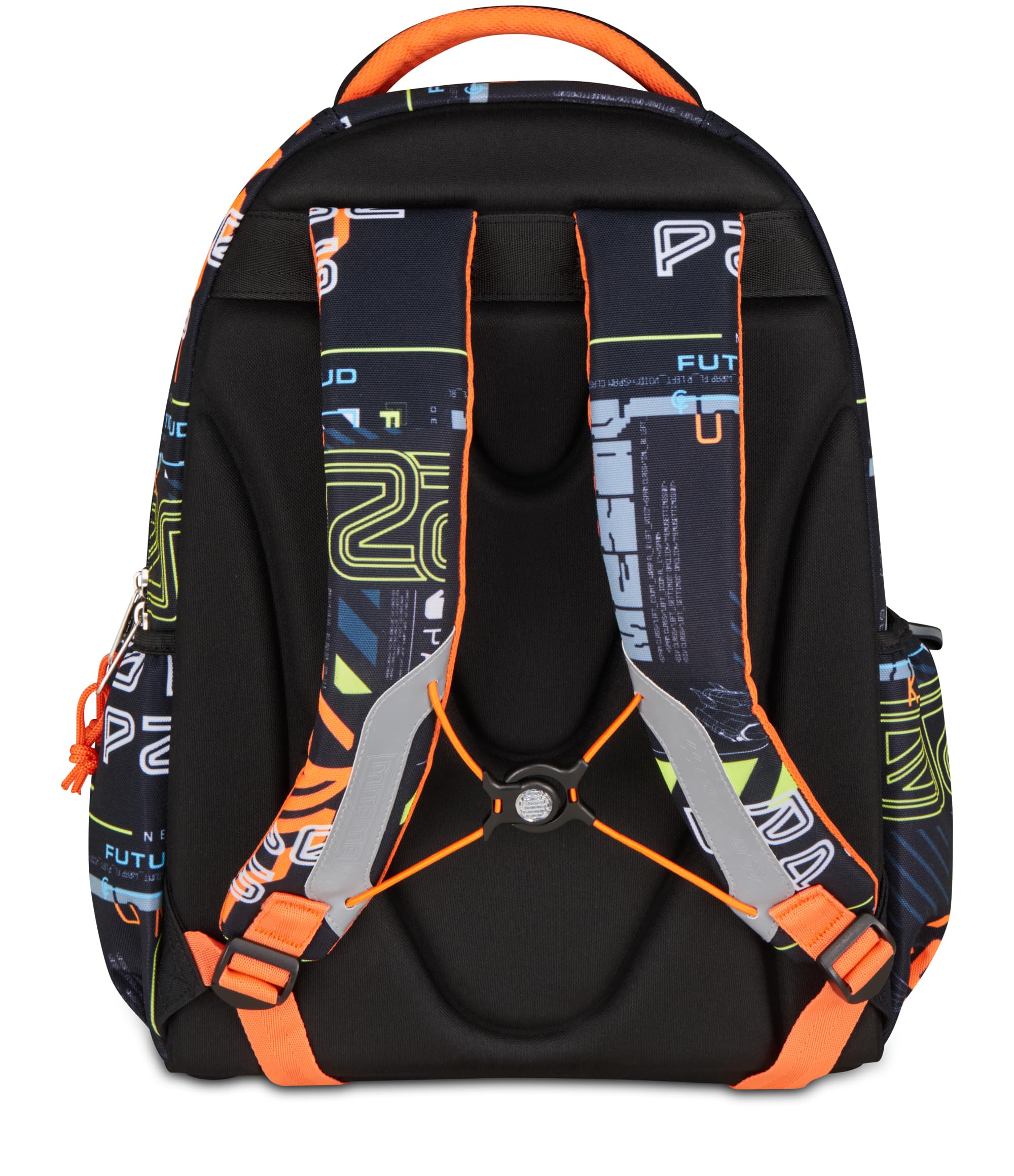 Mitama Zaino Scuola Elementare M-Power SpaceBattle, Triplo Scomparto, Ragazzi e Ragazze, Tasca Porta Borraccia, Schienale Imbottito, nero