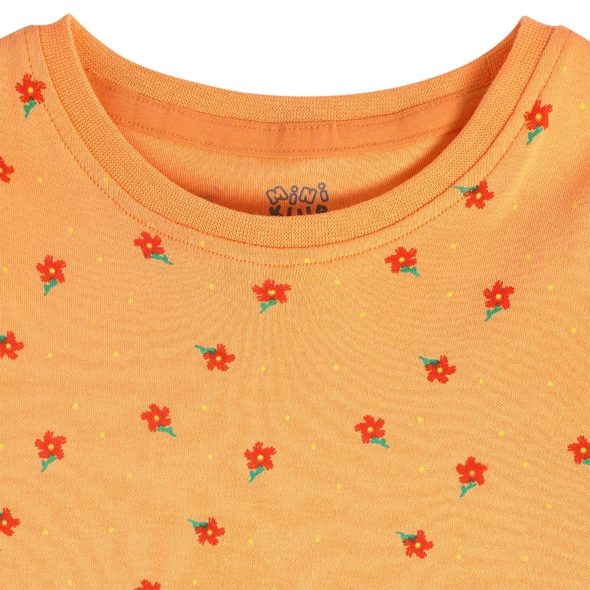miniklub Baby Girls Round Neck Full Sleeve Orange/Pink Color Knit Top, Pack Of 2 (6-9M) 4