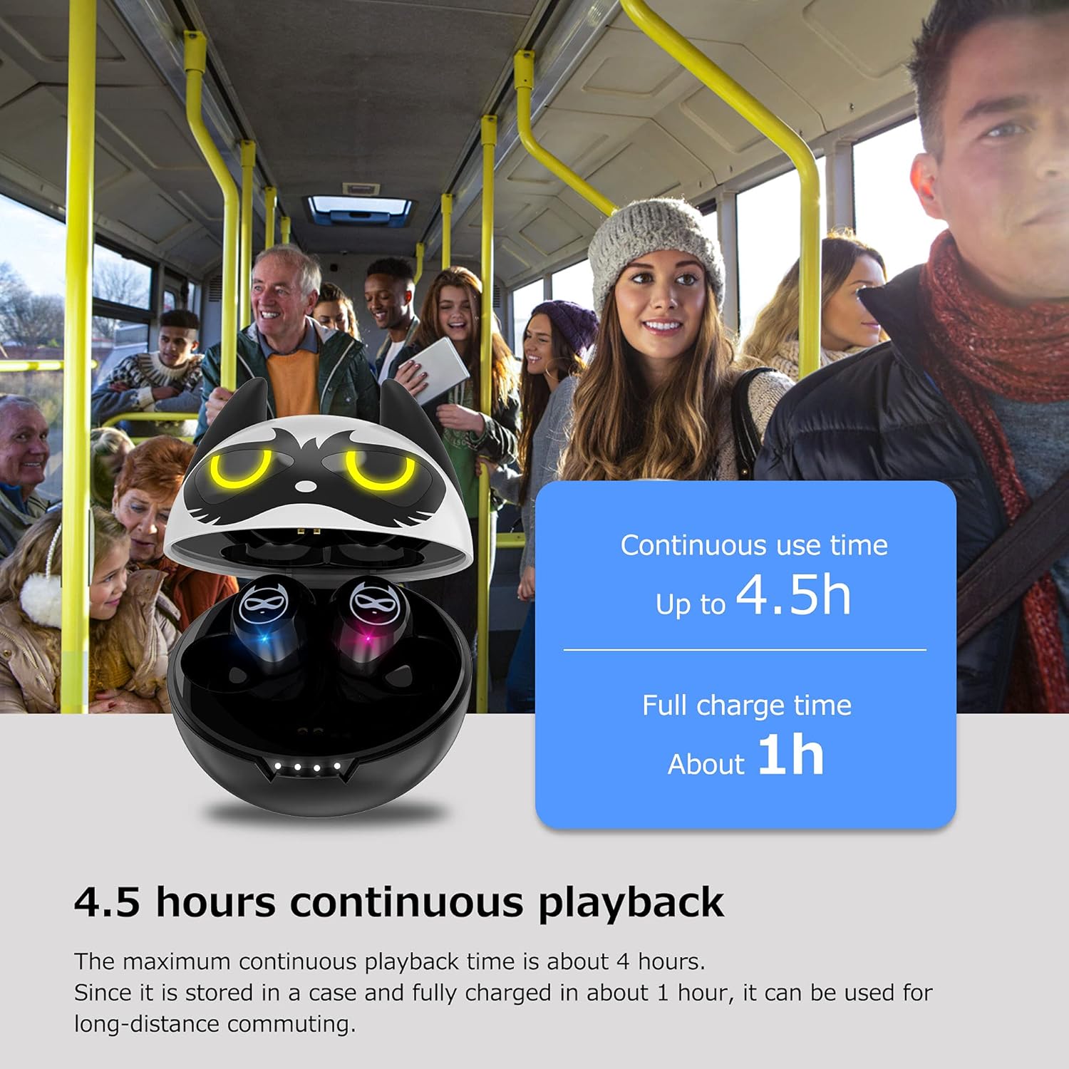 Kid Earbuds, 85dB Volume Limit, Wireless Earbuds for Kids, 36H Playtime, Girls Boys Bluetooth Headphones with Mic, Fast Charging, Small Ear Buds for Kids for iPad/Tablet/Travel/School, Frog - Image 5