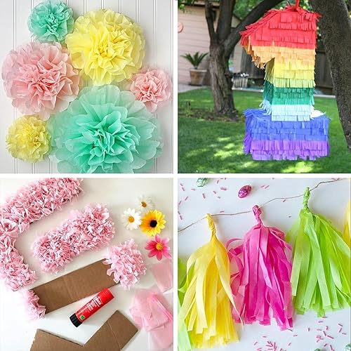 Miniatura 6 de 240 hojas de papel de seda para bolsas de regalo, 24 papel de seda de colores a granel para manualidades, papel de seda de 11.5 x 8 pulgadas para