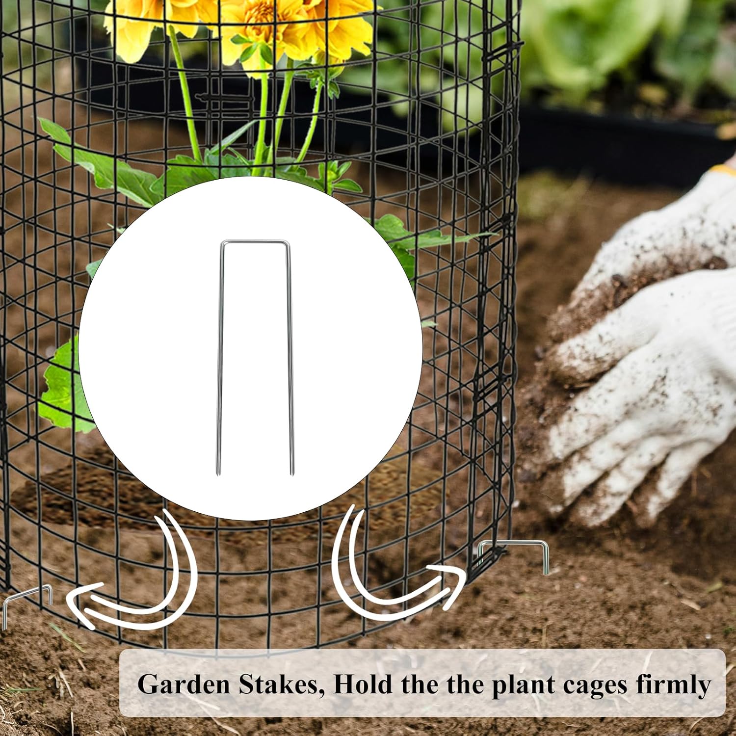 10 Packs Plant Protectors from Animals Chicken Wire Cloche 12" D X 16" H Plant Covers Plant Cage for Outdoor Plants Garden Protection from Animals