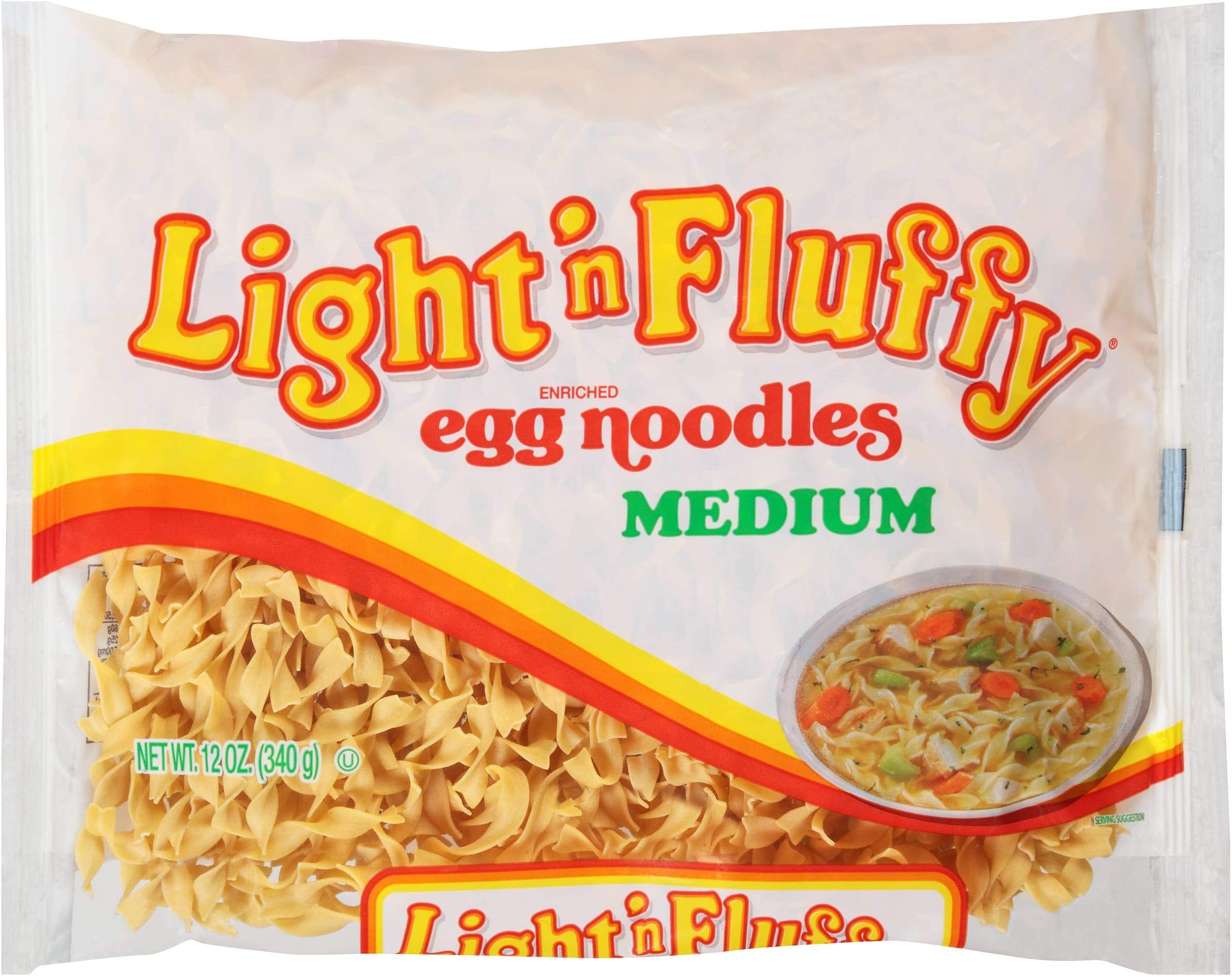 Light N Fluffy Medium Egg Noodles Pasta, 12 Ounce -- 12 Case