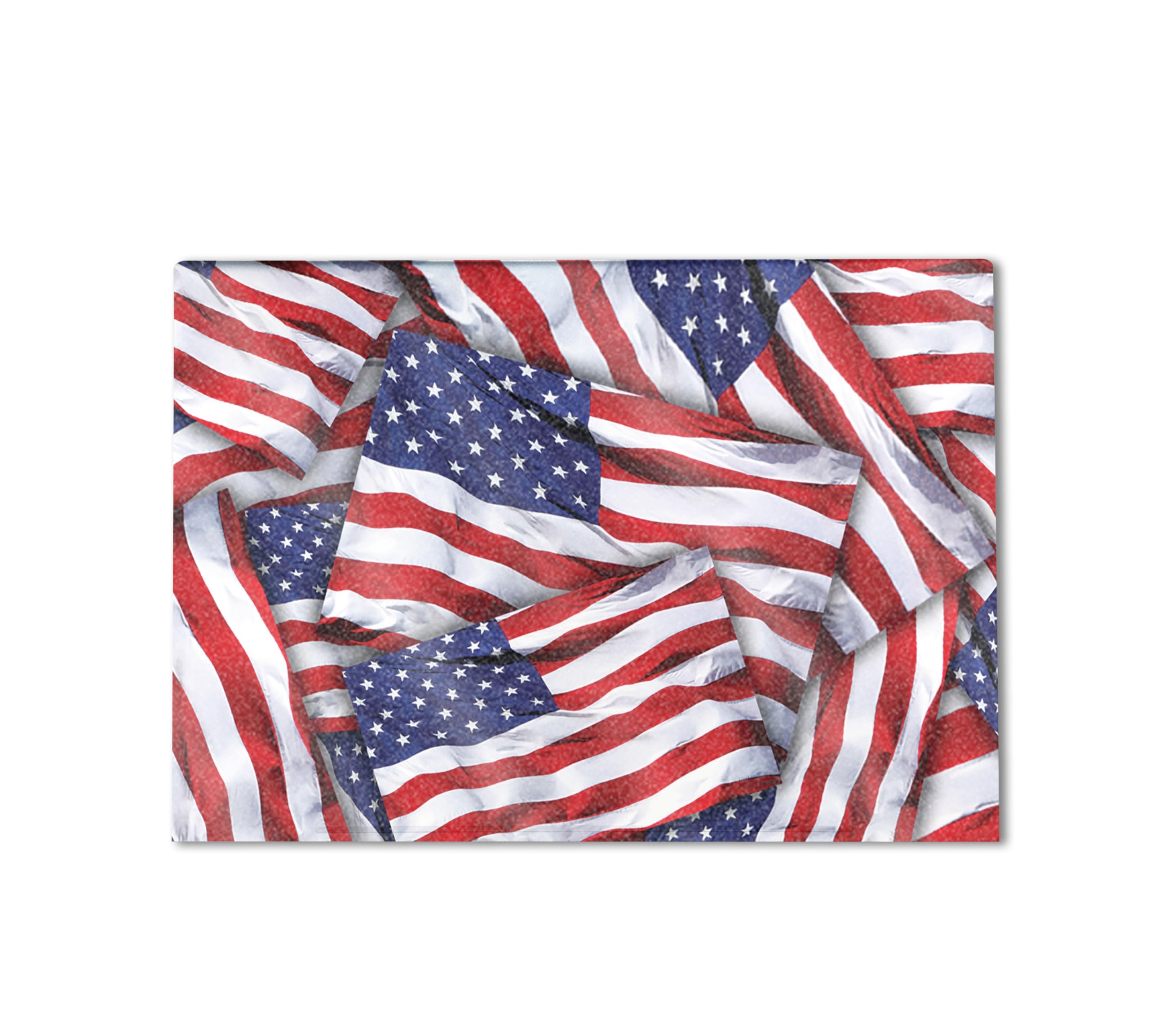 Glossy Glitter Gaming Skin Compatible with HP Envy x360 16” (2023) - Patriot - Premium 3M Vinyl Protective Wrap Decal Cover - Easy to Apply | Crafted in The USA by MightySkins