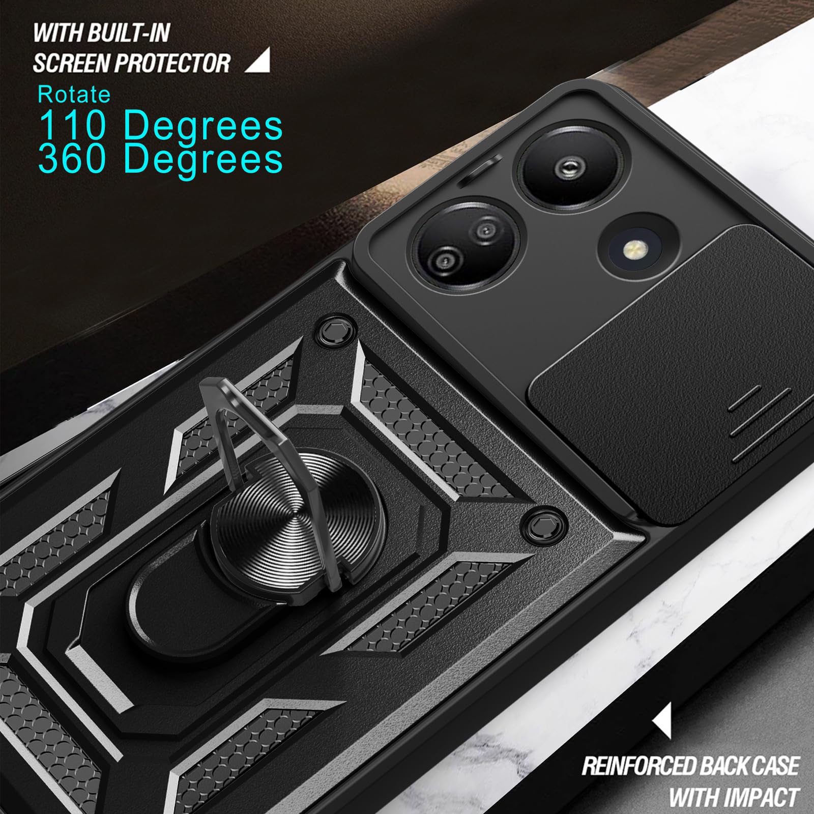 For Xiaomi Redmi 13C 4G Bumper Transparent Case Back Cover For Xiaomi Redmi 13C 4G - View #2