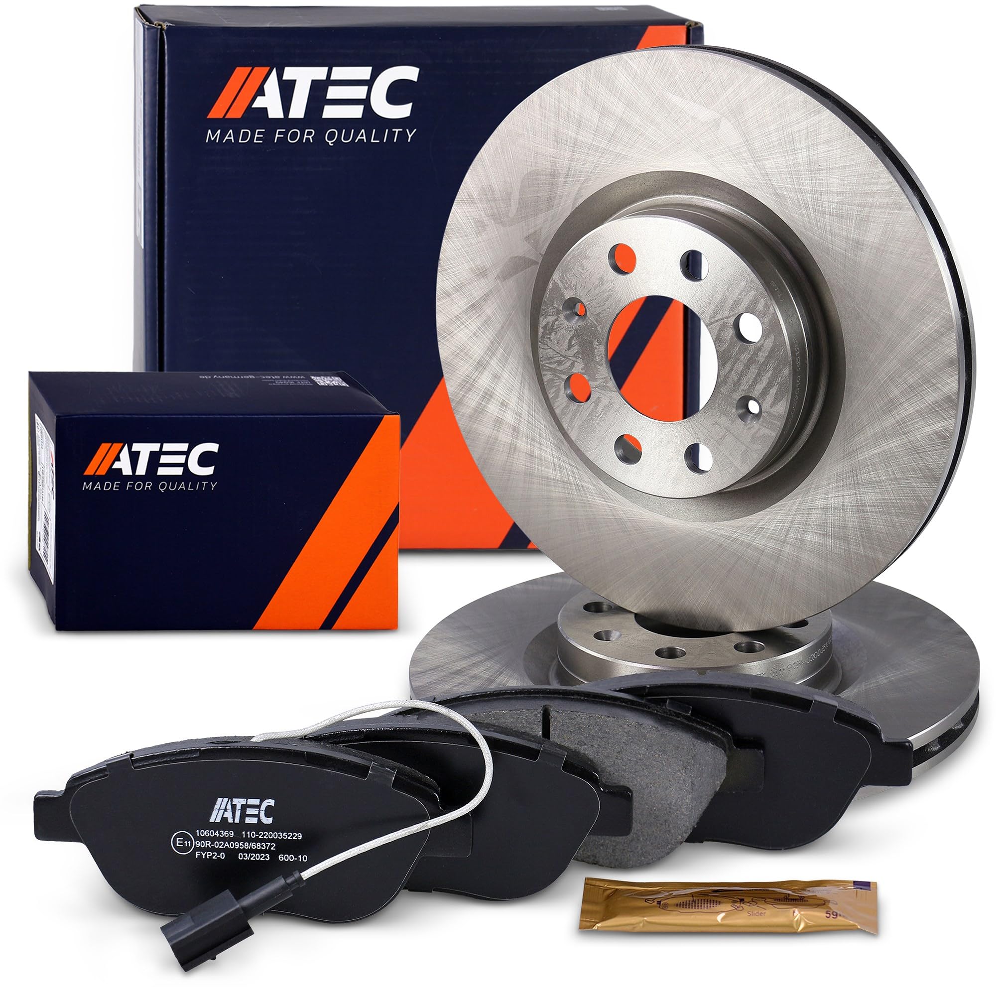 ATEC Germany Set freni asse anteriore incl. dischi freno Ø 284 mm ventilati