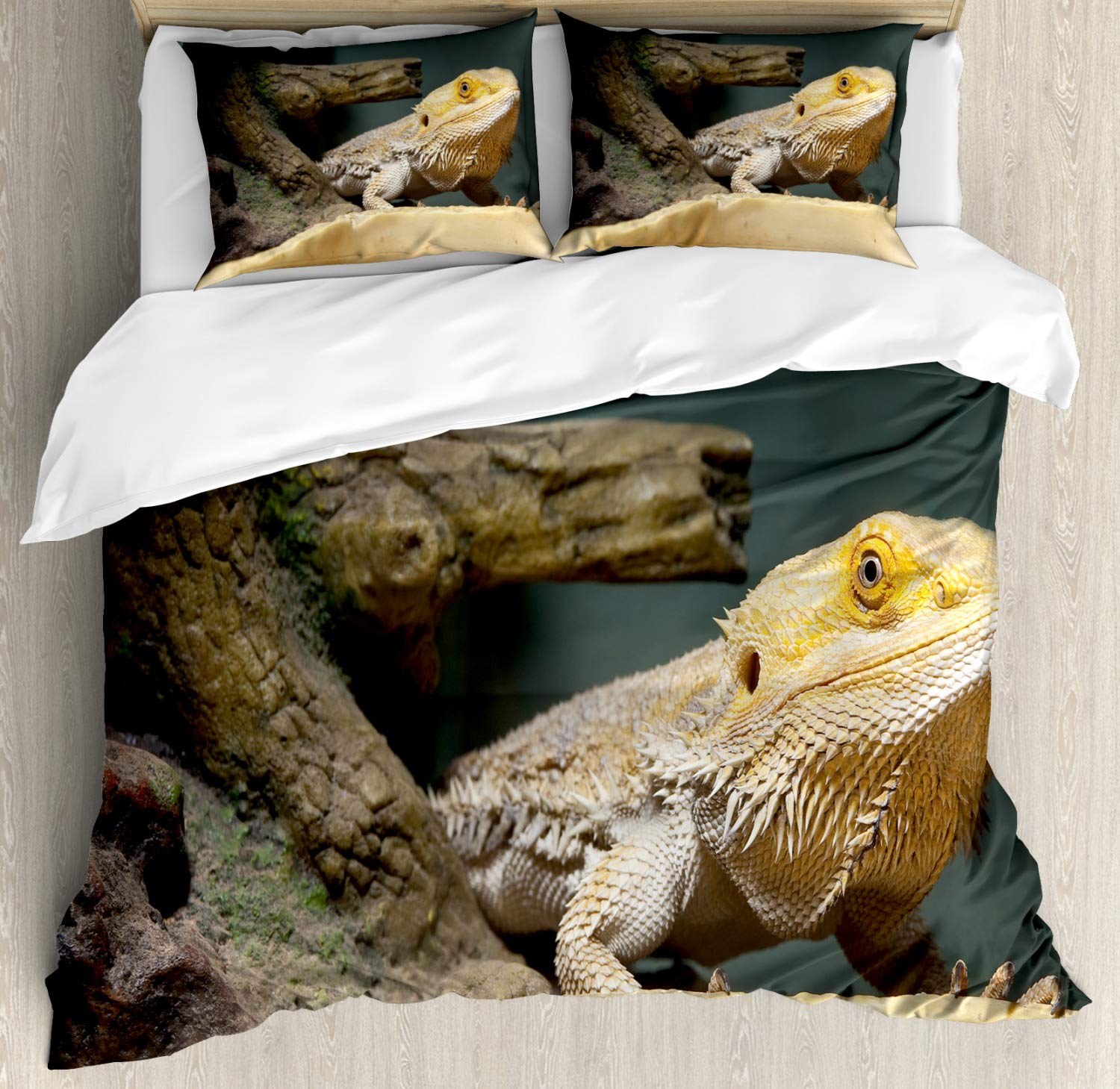 Bedding Theme With Lizard Buy Lunarable Bearded Dragon Duvet Cover